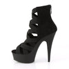 DELIGHT-600-24 Plateau Sandaletten Schwarz Matt von Pleaser – Ansicht 3