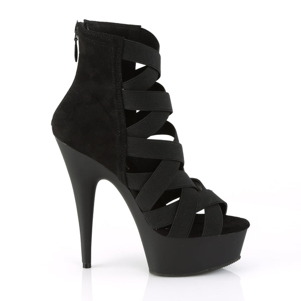 DELIGHT-600-24 Plateau Sandaletten Schwarz Matt von Pleaser – Ansicht 5