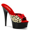 DELIGHT-601-6 Plateau Pantoletten schwarz-rot von Pleaser