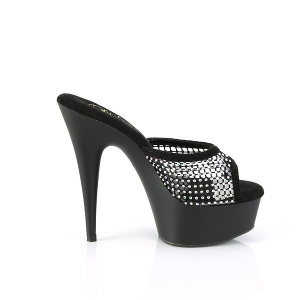 DELIGHT-601-6RM Plateau Pantoletten - Schwarz von Pleaser – Ansicht 5