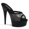 DELIGHT-601-6RM Plateau Pantoletten - Schwarz von Pleaser