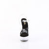 DELIGHT-608 Plateau Sandaletten Schwarz/Transparent von Pleaser – Ansicht 2