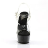 DELIGHT-608 Plateau Sandaletten Schwarz von Pleaser – Ansicht 2