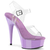 DELIGHT-608 Plateau Sandaletten Lila Lack von Pleaser