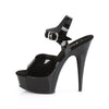 DELIGHT-608N Plateau Sandaletten Schwarz von Pleaser – Ansicht 3