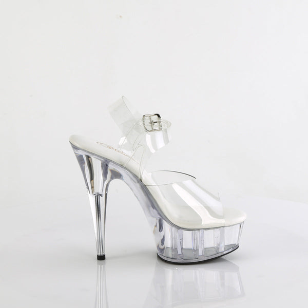 DELIGHT-608VL Plateau Sandaletten Transparent von Pleaser – Ansicht 5