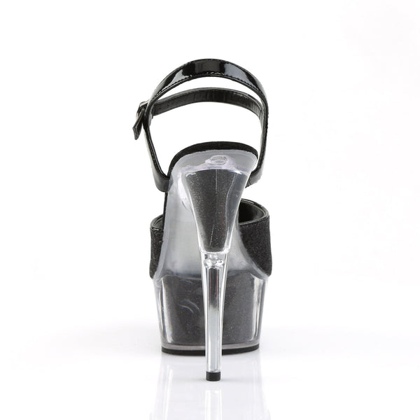 DELIGHT-609-5G Plateau Sandaletten Schwarz von Pleaser – Ansicht 4