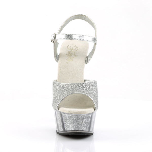 DELIGHT-609-5G Plateau Sandaletten Silber von Pleaser – Ansicht 2