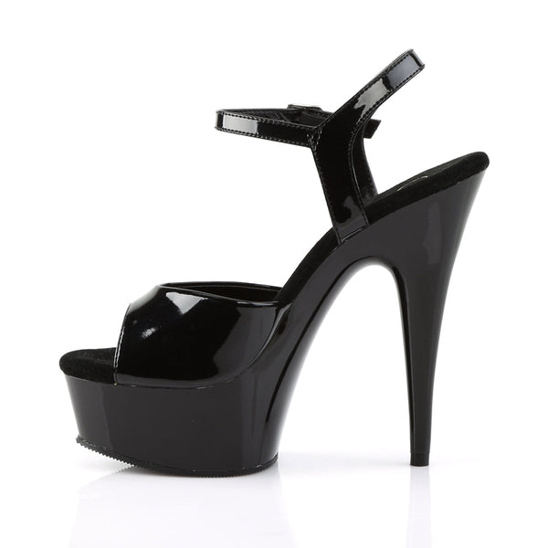DELIGHT-609 Plateau Sandaletten Schwarz von Pleaser – Ansicht 3