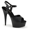 DELIGHT-609 Plateau Sandaletten Matt Schwarz von Pleaser