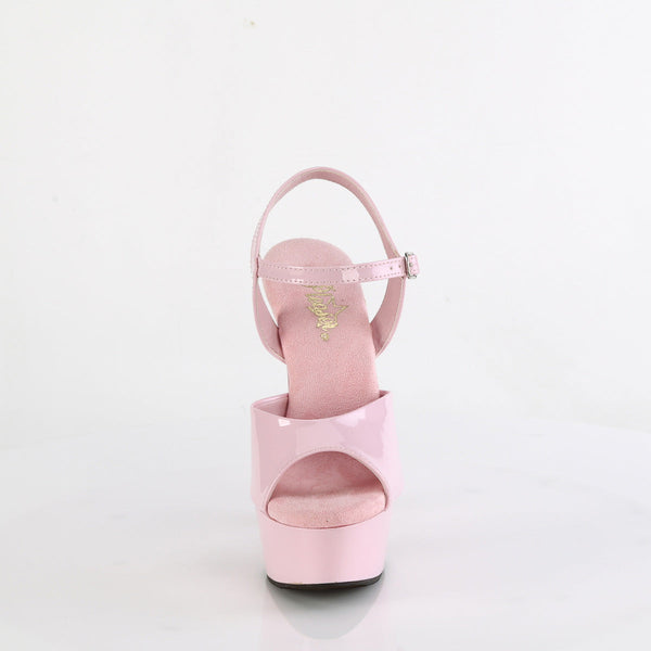 DELIGHT-609 - Plateau High Heel Sandaletten - Rosa Lack von Pleaser – Ansicht 2