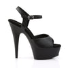 DELIGHT-609 Plateau Sandaletten Matt Schwarz von Pleaser – Ansicht 5