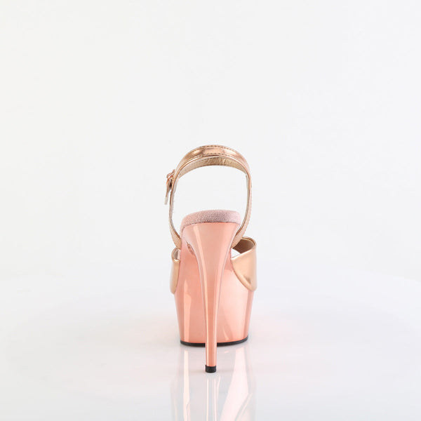 DELIGHT-609 Plateau Sandaletten - Rose Gold von Pleaser – Ansicht 4