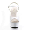 DELIGHT-609 Plateau Sandaletten Lack Weiß von Pleaser – Ansicht 2