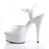 DELIGHT-609 Plateau Sandaletten Lack Weiß von Pleaser – Ansicht 3