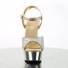 DELIGHT-609G Plateau Sandaletten Gold Glitzer von Pleaser – Ansicht 2