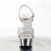 DELIGHT-609G Plateau Sandaletten Silber Glitzer von Pleaser – Ansicht 2