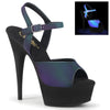 DELIGHT-609REFL Plateau Sandaletten Grün/Schwarz von Pleaser