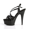 DELIGHT-613 Plateau Sandaletten - Schwarz von Pleaser – Ansicht 3