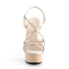 DELIGHT-613 Plateau Sandaletten - Beige von Pleaser – Ansicht 2