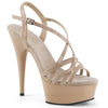 DELIGHT-613 Plateau Sandaletten - Beige | Pleaser