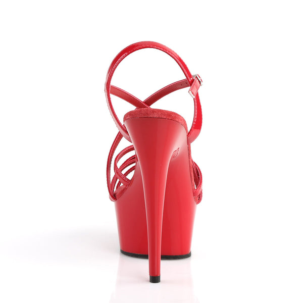 DELIGHT-613 Sandalette Plateauschuhe Rot von Pleaser – Ansicht 4