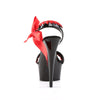 DELIGHT-615 Plateau Sandaletten Rot/Schwarz von Pleaser – Ansicht 4