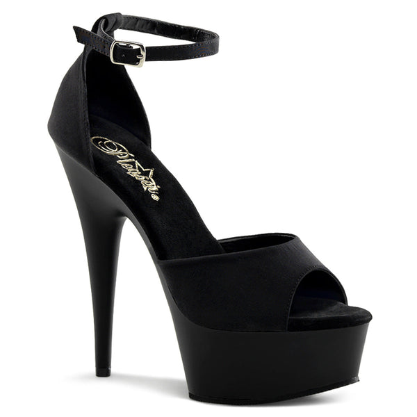 DELIGHT-618PS Plateau-Sandaletten schwarz von Pleaser