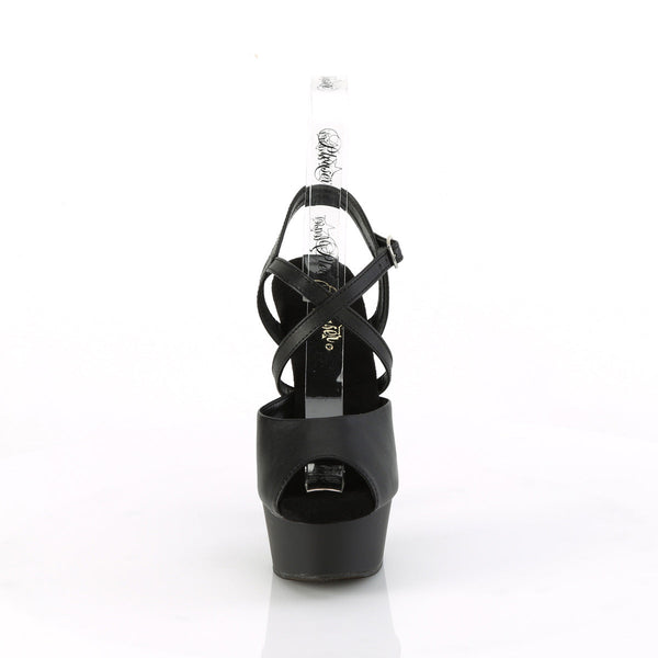 DELIGHT-624-1 - Plateau High Heel Sandaletten - Schwarz Matt von Pleaser – Ansicht 2