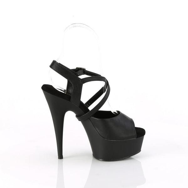 DELIGHT-624-1 - Plateau High Heel Sandaletten - Schwarz Matt von Pleaser – Ansicht 5