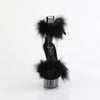 DELIGHT-624F - Plateau High Heel Sandaletten - Schwarz Plüsch von Pleaser – Ansicht 2