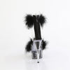 DELIGHT-624F - Plateau High Heel Sandaletten - Schwarz Plüsch von Pleaser – Ansicht 4
