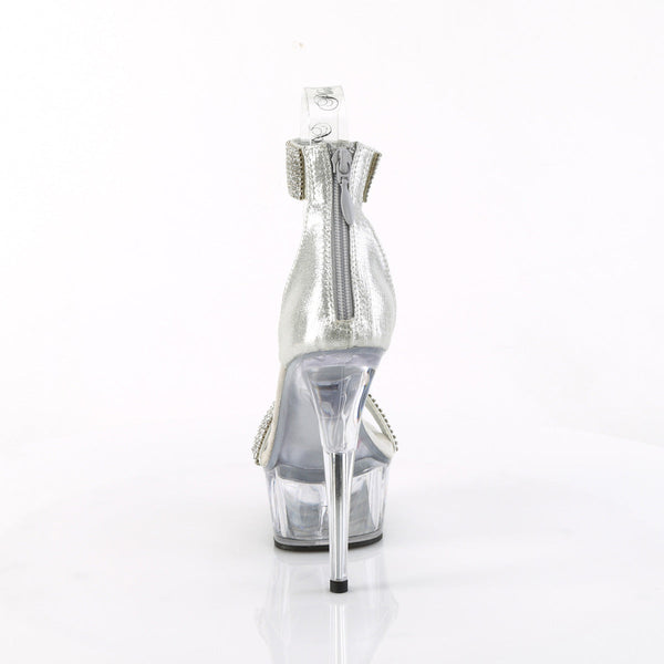 DELIGHT-641 Sandalette Plateauschuhe Transparent Glitze von Pleaser – Ansicht 4