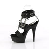 DELIGHT-661 - Plateau High Heel Sandaletten - Schwarz Matt von Pleaser – Ansicht 3
