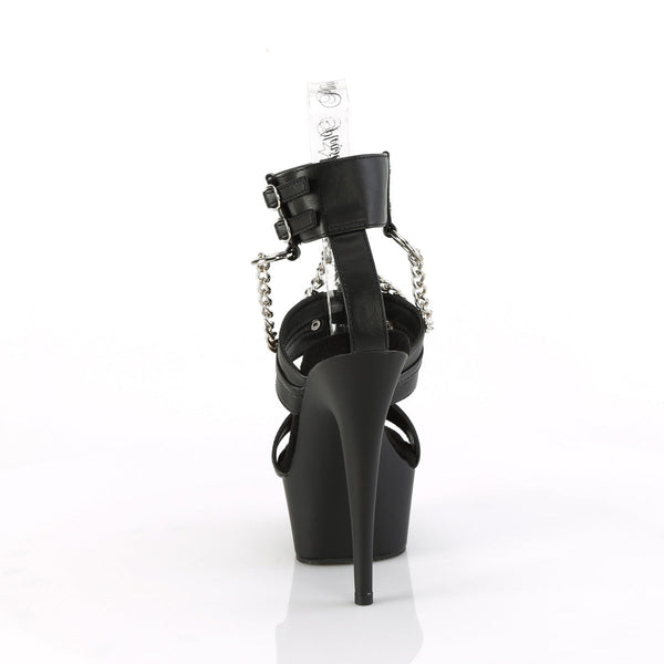 DELIGHT-661 - Plateau High Heel Sandaletten - Schwarz Matt von Pleaser – Ansicht 4