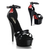 DELIGHT-662 Plateau Sandaletten schwarz von Pleaser