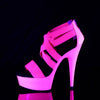 DELIGHT-669UV Plateau Sandaletten Neon Pink UV von Pleaser – Ansicht 3