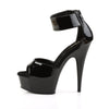 DELIGHT-670-3 Plateau Sandaletten Schwarz von Pleaser – Ansicht 3