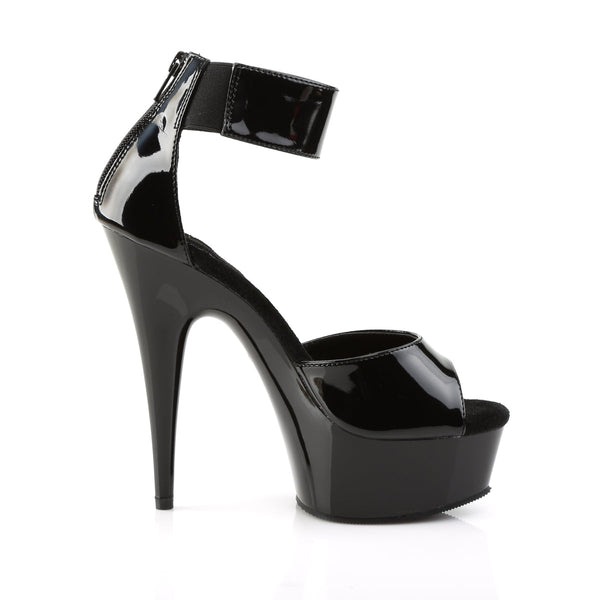 DELIGHT-670-3 Plateau Sandaletten Schwarz von Pleaser – Ansicht 5