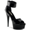 DELIGHT-670-3 Plateau Sandaletten Schwarz von Pleaser
