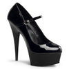 DELIGHT-687 Plateau Pumps Schwarz Lack von Pleaser
