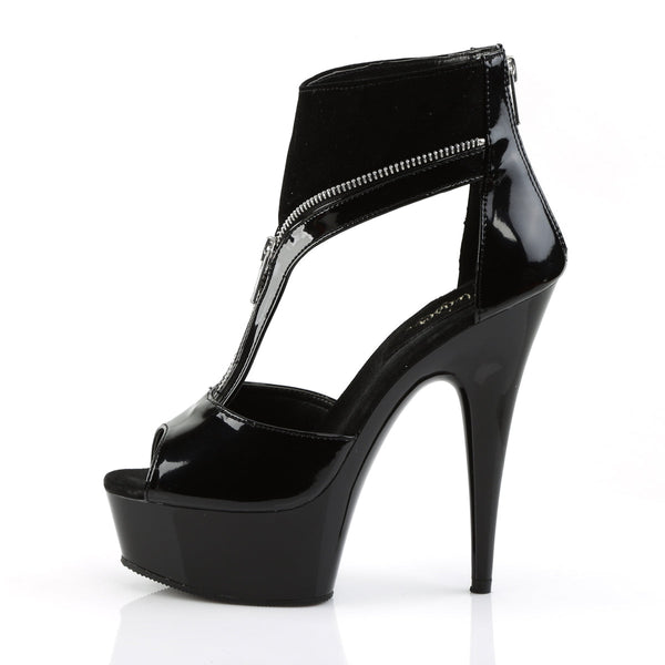 DELIGHT-690 Plateau Stiefeletten Schwarz von Pleaser – Ansicht 3