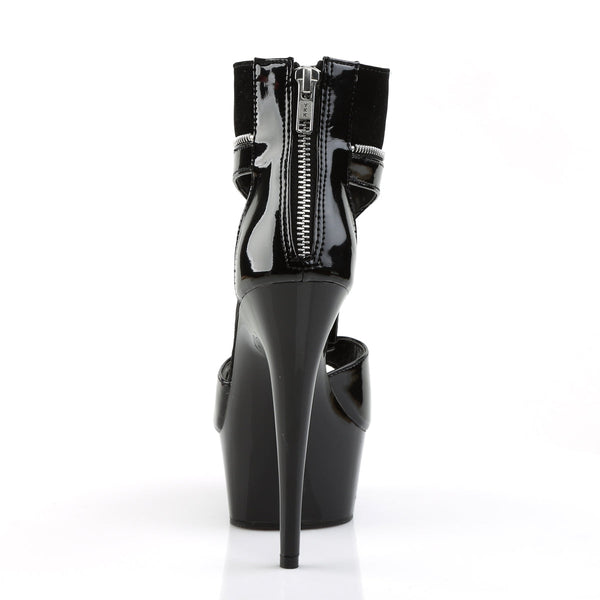 DELIGHT-690 Plateau Stiefeletten Schwarz von Pleaser – Ansicht 4