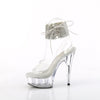 DELIGHT-691-2RS - Plateau High Heel Sandaletten - Transparent mit Strass von Pleaser – Ansicht 3