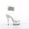 DELIGHT-691-2RS - Plateau High Heel Sandaletten - Transparent mit Strass von Pleaser – Ansicht 5
