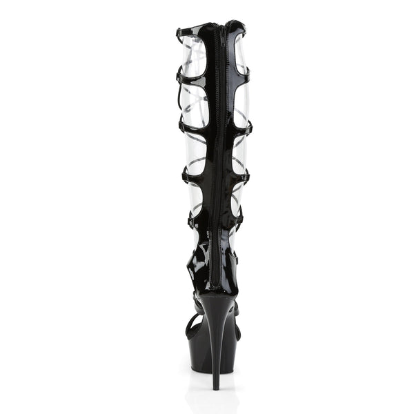 DELIGHT-698 Plateau Sandaletten Schwarz von Pleaser – Ansicht 4