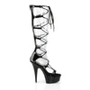 DELIGHT-698 Plateau Sandaletten Schwarz von Pleaser – Ansicht 5