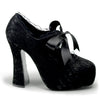 DEMON-11 Plateau High Heel Pumps mit Spitze Schwarz von DemoniaCult