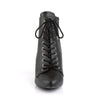 DIVINE-1020 Stiefeletten Schwarz Matt von Pleaser Pink Label – Ansicht 2