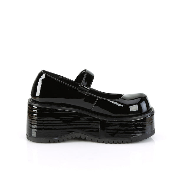DOLLIE-01 Plateau Schuhe Lack schwarz Mary Janes von DemoniaCult – Ansicht 5